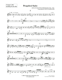 Pergolesi Suite - Bb Trumpet 2 von Canadian Brass Quintet (Download) 