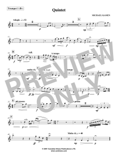 Quintet - Bb Trumpet 1 von Canadian Brass Quintet (Download) 