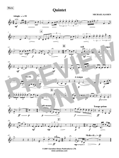 Quintet - F Horn von Canadian Brass Quintet (Download) 