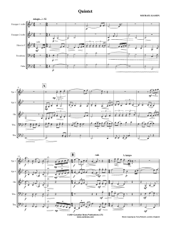 Quintet - Full Score von Canadian Brass Quintet (Download) 
