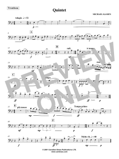 Quintet - Trombone von Canadian Brass Quintet (Download) 