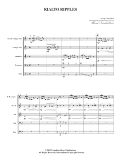 Rialto Ripples - Full Score von Canadian Brass Quintet (Download) 