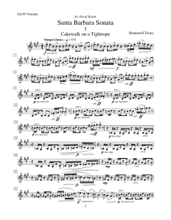 Santa Barbara Sonata - Bb Trumpet 2 von Canadian Brass Quintet (Download) 