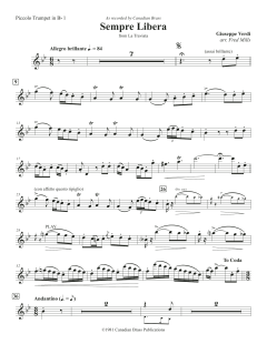 Sempre Libera - Bb Piccolo Trumpet von Canadian Brass Quintet (Download) 