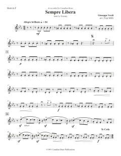 Sempre Libera - F Horn von Canadian Brass Quintet (Download) 