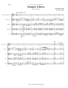 Sempre Libera - Full Score von Canadian Brass Quintet (Download) 