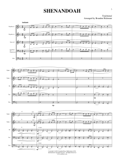 Shenandoah - Full Score von Canadian Brass Quintet (Download) 