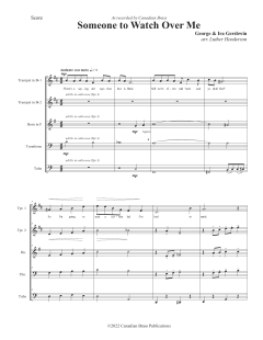 Someone to Watch Over Me - Full Score von Canadian Brass Quintet (Download) 