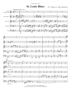 St. Louis Blues - Full Score von Canadian Brass Quintet (Download) 