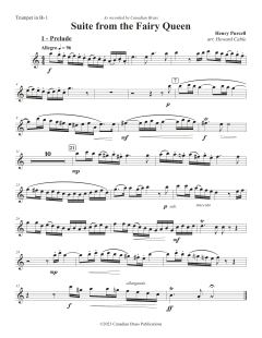 Suite from the Fairy Queen - Bb Trumpet 1 von Canadian Brass Quintet (Download) 