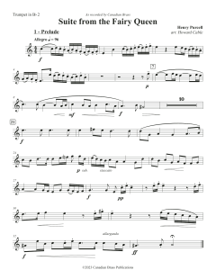 Suite from the Fairy Queen - Bb Trumpet 2 von Canadian Brass Quintet (Download) 