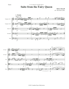 Suite from the Fairy Queen - Full Score von Canadian Brass Quintet (Download) 
