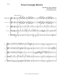 Sweet Georgia Brown - Full Score von Canadian Brass Quintet (Download) 