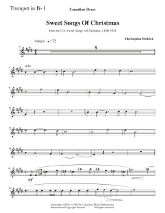 Sweet Songs of Christmas - Bb Trumpet 1 von Canadian Brass Quintet (Download) 