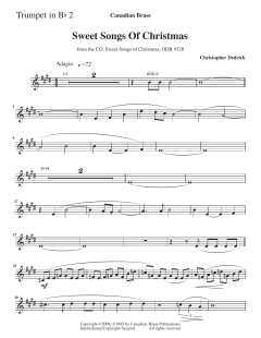 Sweet Songs of Christmas - Bb Trumpet 2 von Canadian Brass Quintet (Download) 