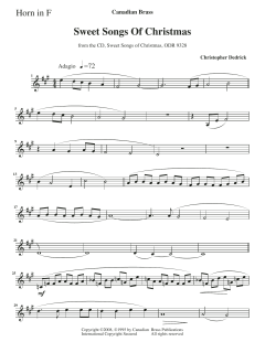 Sweet Songs of Christmas - F Horn von Canadian Brass Quintet (Download) 
