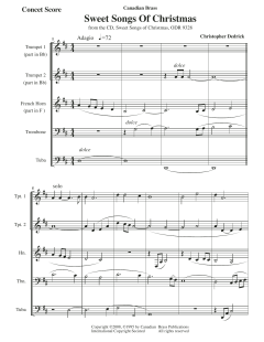 Sweet Songs of Christmas - Full Score von Canadian Brass Quintet (Download) 