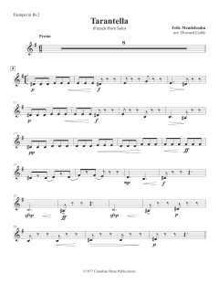 Tarantella - Bb Trumpet 2 von Canadian Brass Quintet (Download) 