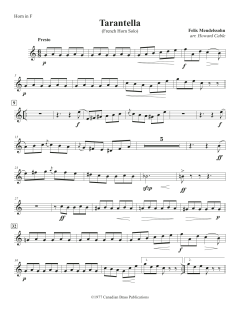 Tarantella - F Horn von Canadian Brass Quintet (Download) 