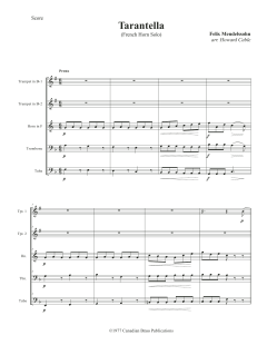 Tarantella - Full Score von Canadian Brass Quintet (Download) 