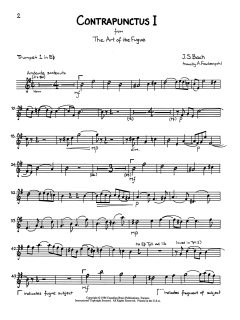The Art of the Fugue Suite - Bb Trumpet 1 von Canadian Brass Quintet (Download) 