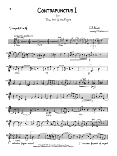The Art of the Fugue Suite - Bb Trumpet 2 von Canadian Brass Quintet (Download) 