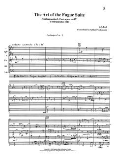 The Art of the Fugue Suite - Full Score von Canadian Brass Quintet (Download) 
