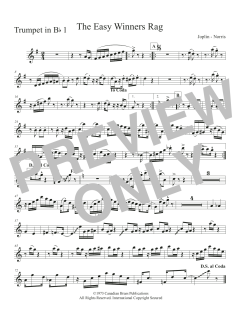 The Easy Winners Rag - Bb Trumpet 1 von Canadian Brass Quintet (Download) 