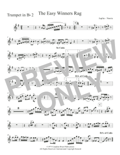 The Easy Winners Rag - Bb Trumpet 2 von Canadian Brass Quintet (Download) 