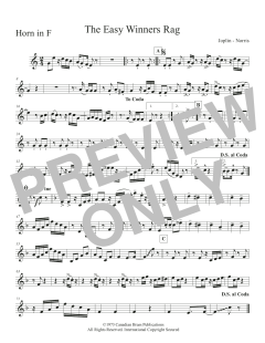The Easy Winners Rag - F Horn von Canadian Brass Quintet (Download) 