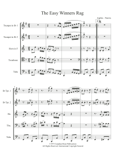 The Easy Winners Rag - Full Score von Canadian Brass Quintet (Download) 