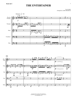 The Entertainer - Full Score von Canadian Brass Quintet (Download) 