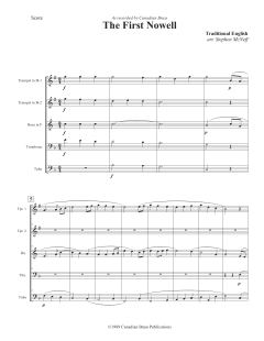 The First Nowell - Full Score von Canadian Brass Quintet (Download) 
