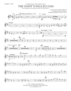 The Saints' Hallelujah (Intermediate) - Bb Trumpet 1 von Canadian Brass Quintet (Download) 