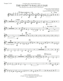 The Saints' Hallelujah (Intermediate) - Bb Trumpet 2 von Canadian Brass Quintet (Download) 