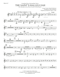 The Saints' Hallelujah (Intermediate) - F Horn von Canadian Brass Quintet (Download) 