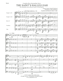 The Saints' Hallelujah (Intermediate) - Full Score von Canadian Brass Quintet (Download) 
