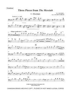 Three Pieces from the Messiah - Trombone von Canadian Brass Quintet (Download) 
