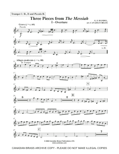 Three Pieces from the Messiah - Trumpet 1 von Canadian Brass Quintet (Download) 