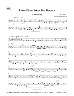Three Pieces from the Messiah - Tuba von Canadian Brass Quintet (Download) 