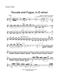 Toccata and Fugue in D Minor - Bb Trumpet 1 von Canadian Brass Quintet (Download) 