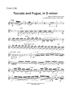 Toccata and Fugue in D Minor - Bb Trumpet 2 von Canadian Brass Quintet (Download) 