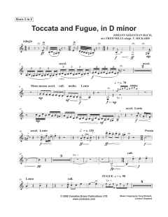 Toccata and Fugue in D Minor - F Horn 2 von Canadian Brass Quintet (Download) 