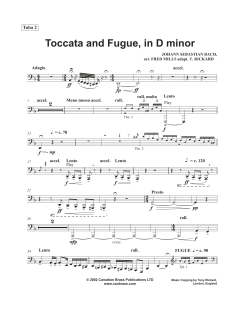 Toccata and Fugue in D Minor - Tuba 2 von Canadian Brass Quintet (Download) 