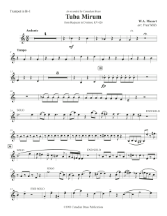 Tuba Mirum - Bb Trumpet 1 von Canadian Brass Quintet (Download) 