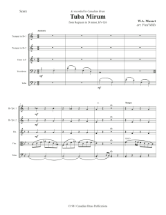 Tuba Mirum - Full Score von Canadian Brass Quintet (Download) 