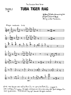 Tuba Tiger Rag - Bb Trumpet 1 von Canadian Brass Quintet (Download) 