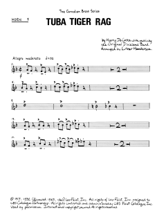 Tuba Tiger Rag - Horn in F von Canadian Brass Quintet (Download) 