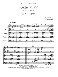 Turkish Rondo - Full Score von Canadian Brass Quintet (Download) 