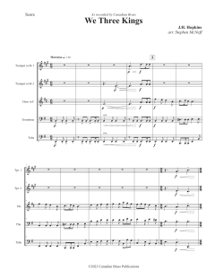 We Three Kings - Full Score von Canadian Brass Quintet (Download) 